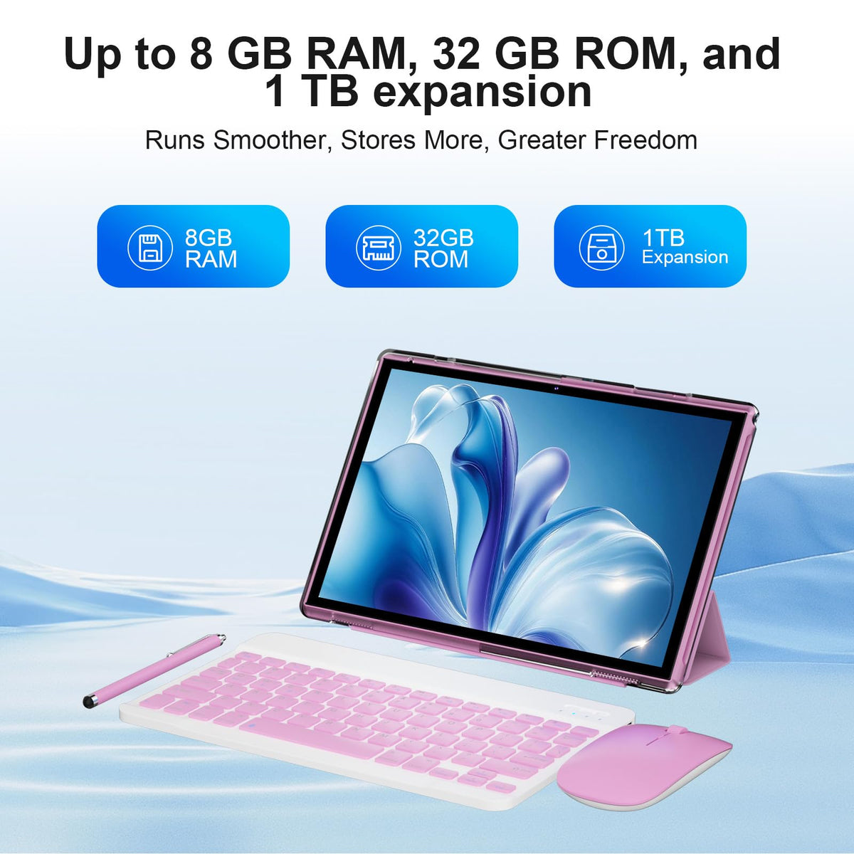 10 inch 2 in 1 Android Tablet with Keyboard 8GB RAM 32GB ROM C83796