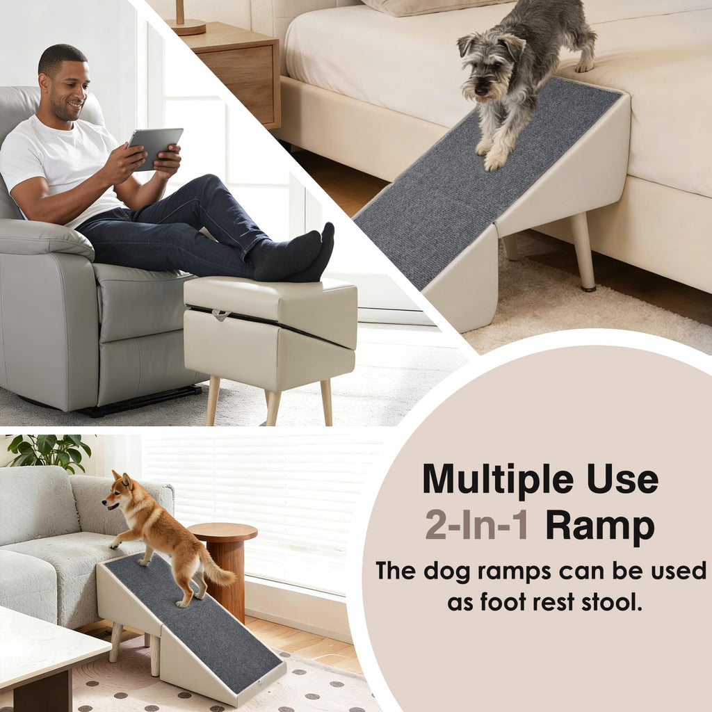 Foldable Non-Slip Wooden Dog Ramp Ottoman Y4295
