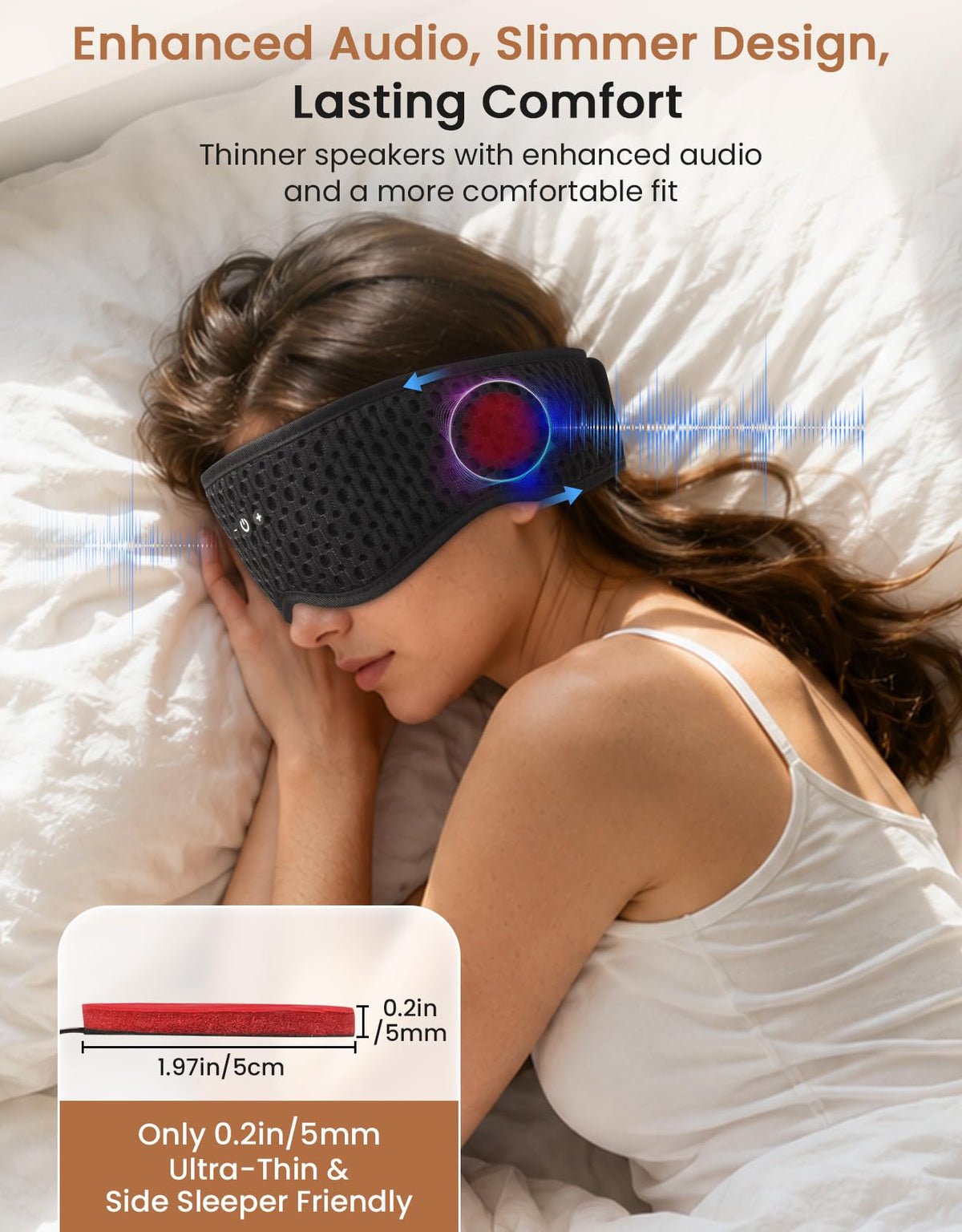 Bluetooth Sleep Mask with Adjustable Speakers N40364