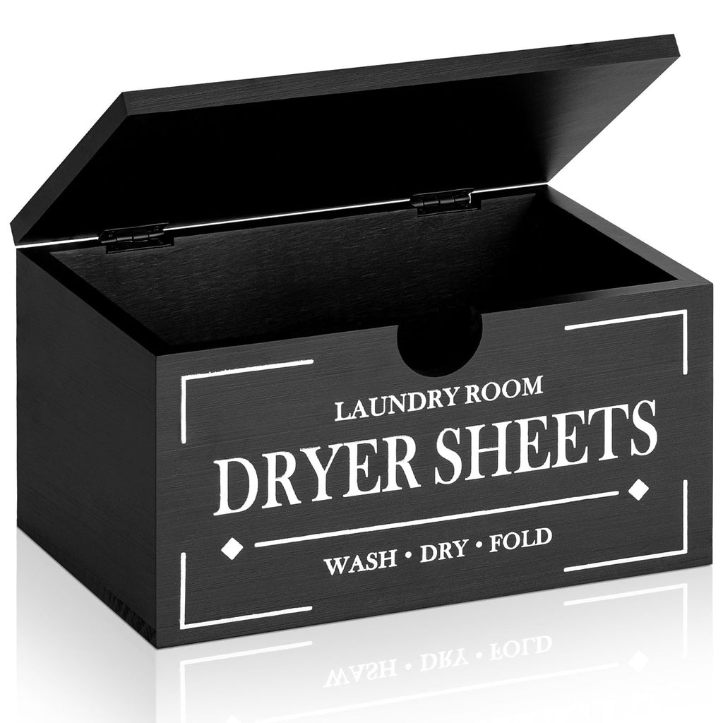 Black Dryer Sheet Holder with Lid B11613