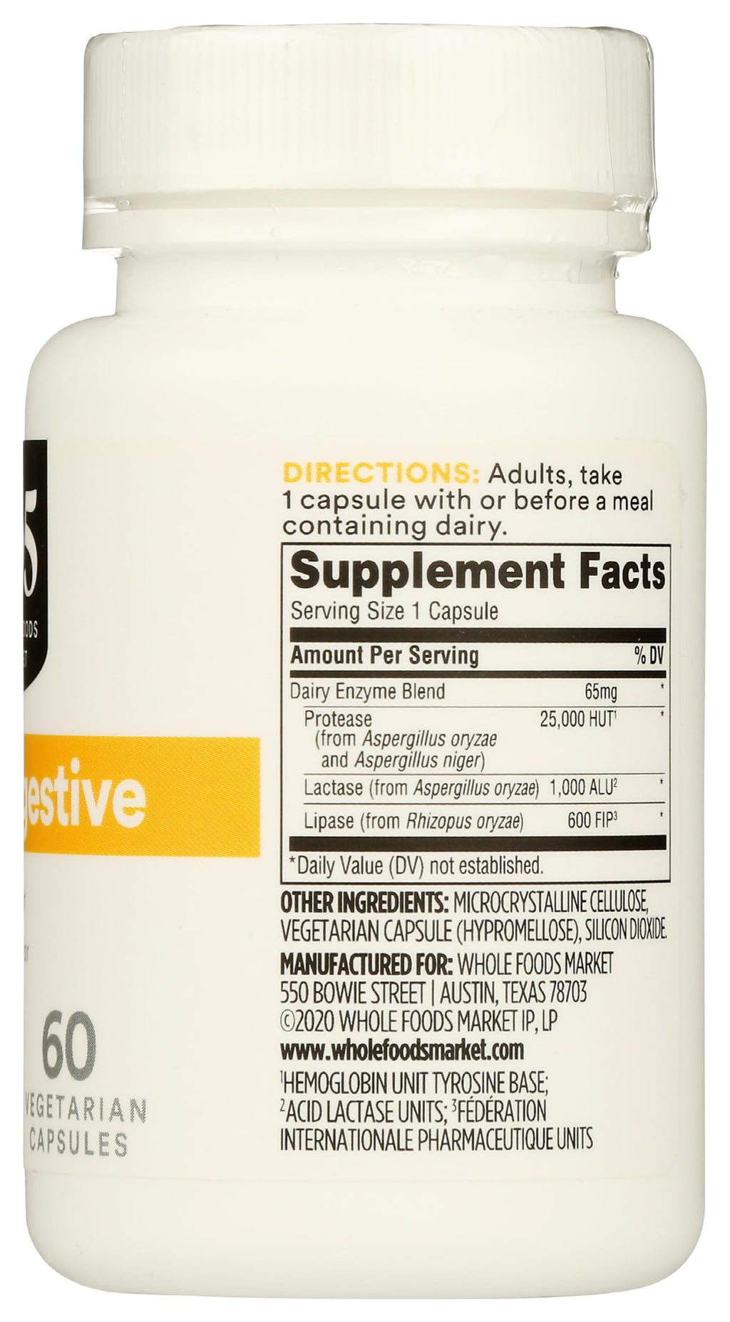 Dairy Digestive Enzymes 60 Count H1357