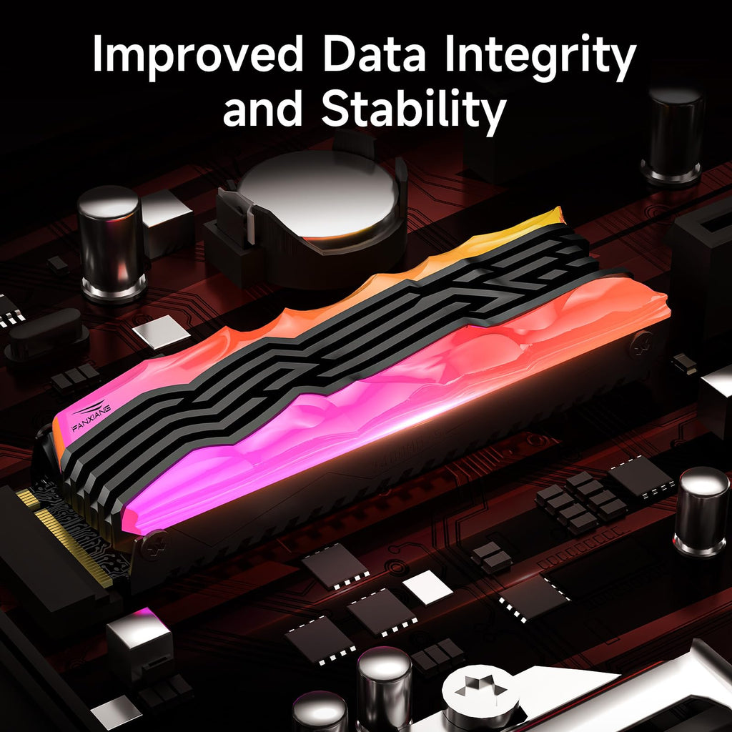 2TB NVMe M.2 SSD PCIe 4.0 Internal Solid State Drive with RGB Heatsink H3598