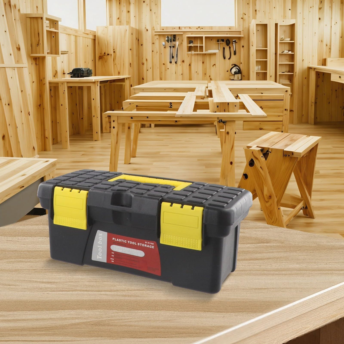10 Inch Black Plastic Tool Box W320335