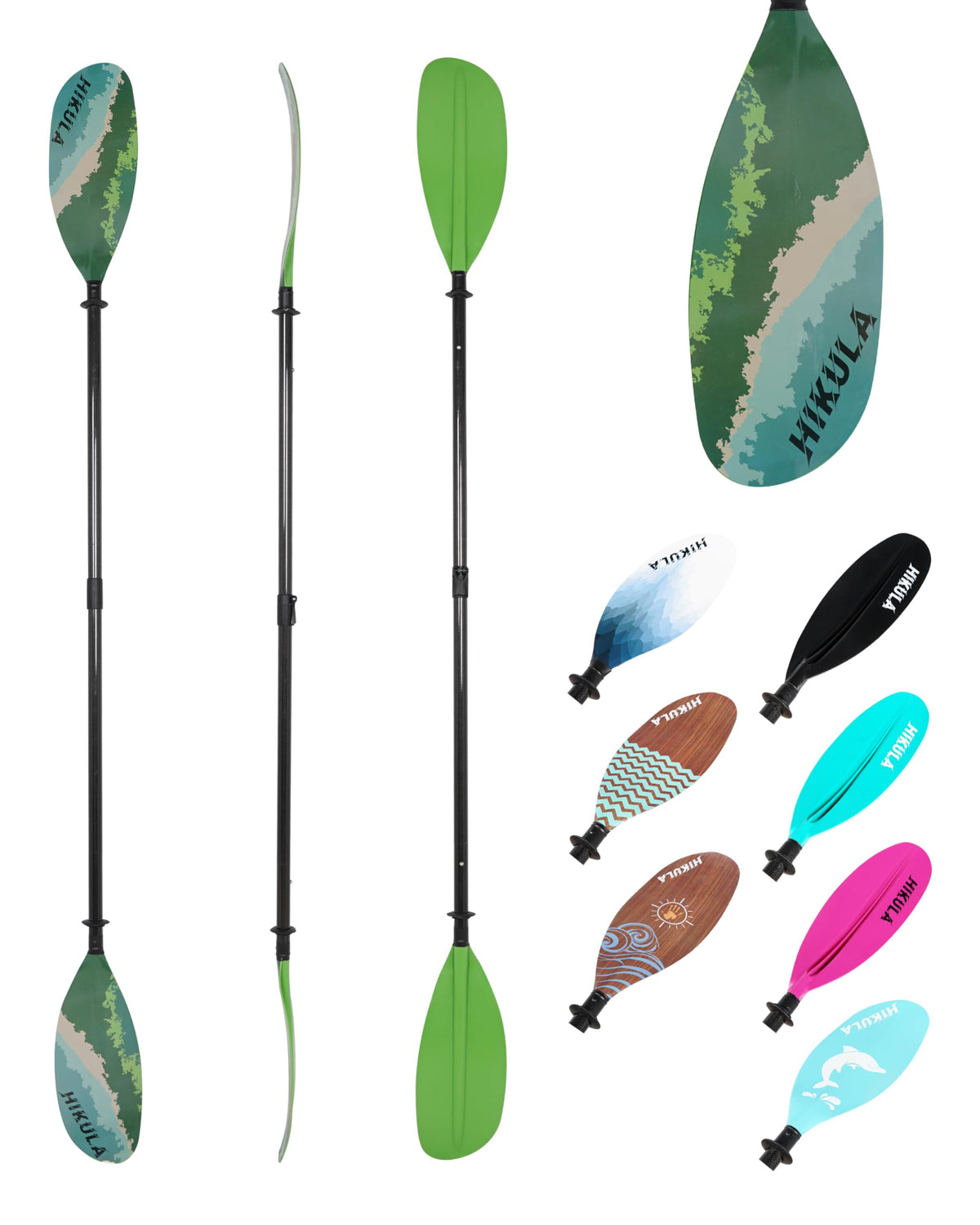 Adjustable Carbon Fiber Shaft Kayak Paddle 4 Piece Y98281