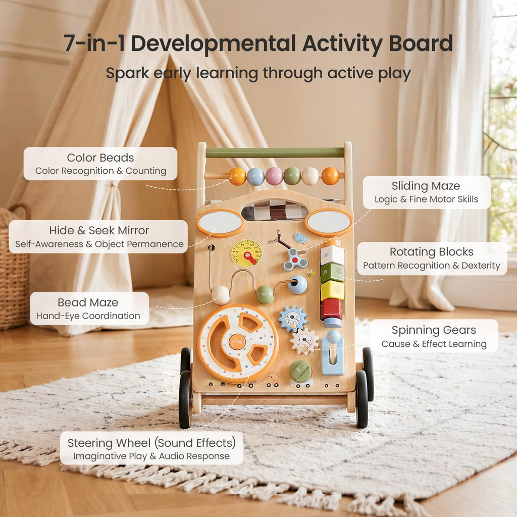 Wooden Baby Walker with Wheels N463396