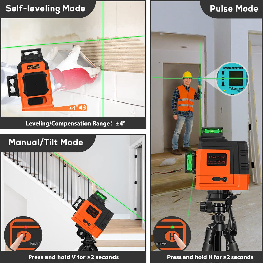 Self Leveling 3D Green Laser Level U2952