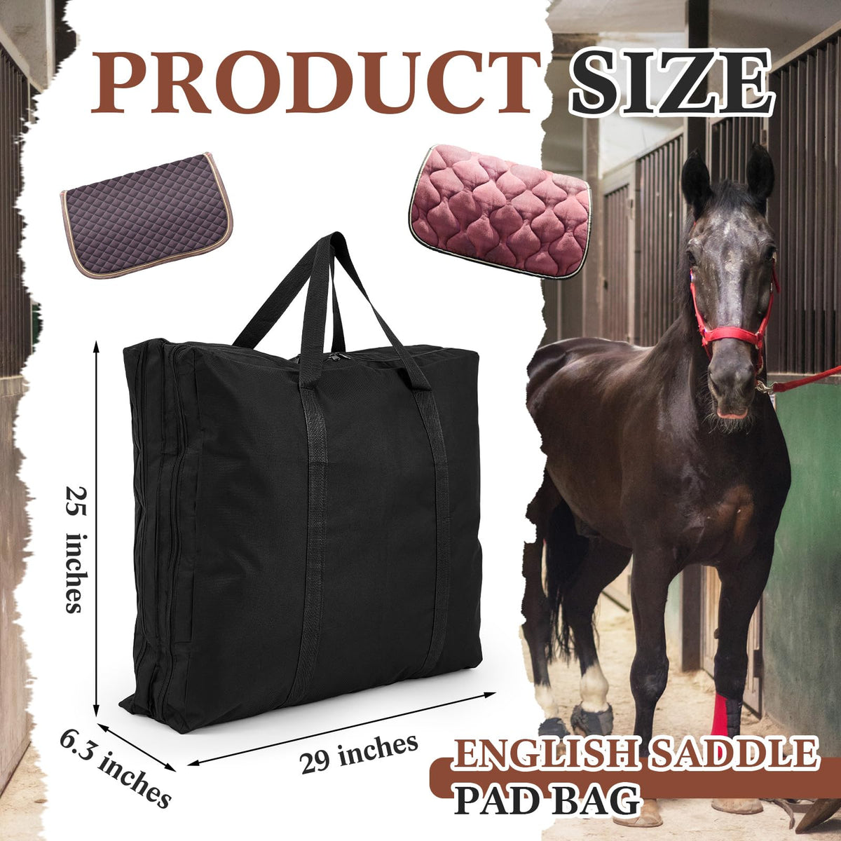 Saddle Pad Bag with Multiple Compartments J707