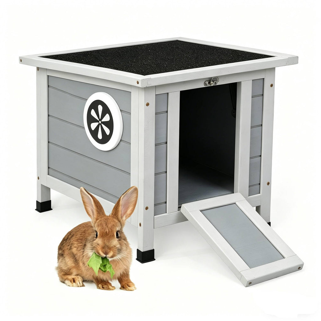 Gray Rabbit Hutch Small Animal Cage A707576