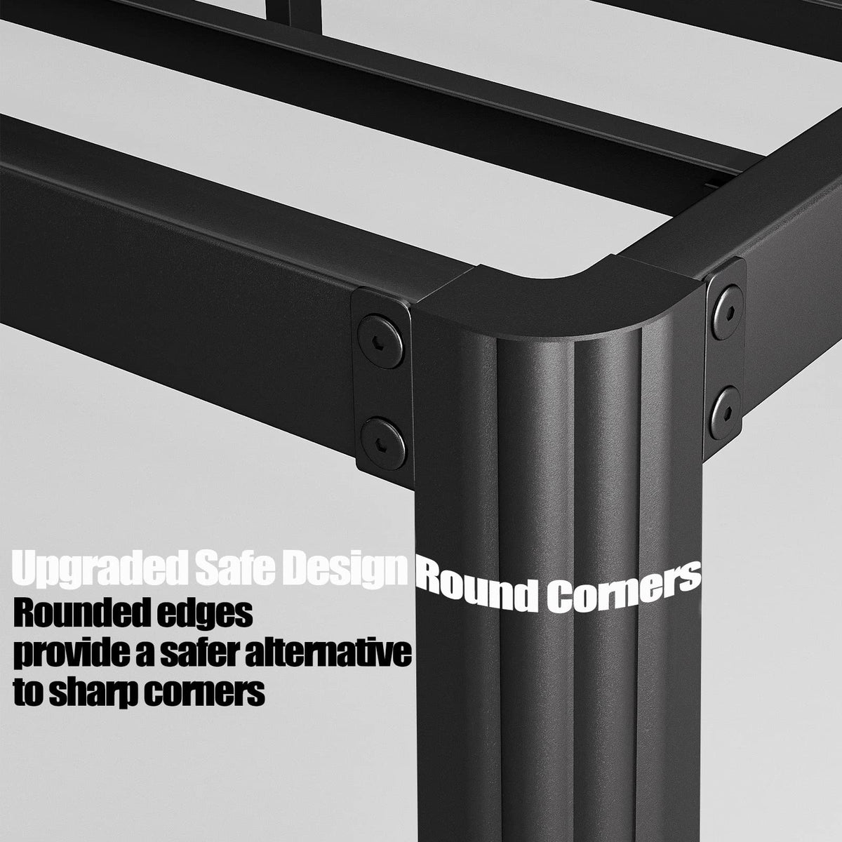 California King Heavy Duty Metal Platform Bed Frame with Round Corners C787826