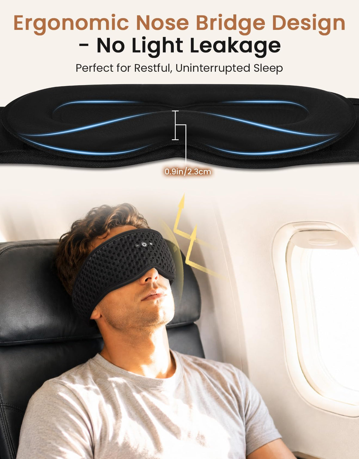 Bluetooth Sleep Mask with Adjustable Speakers N40364