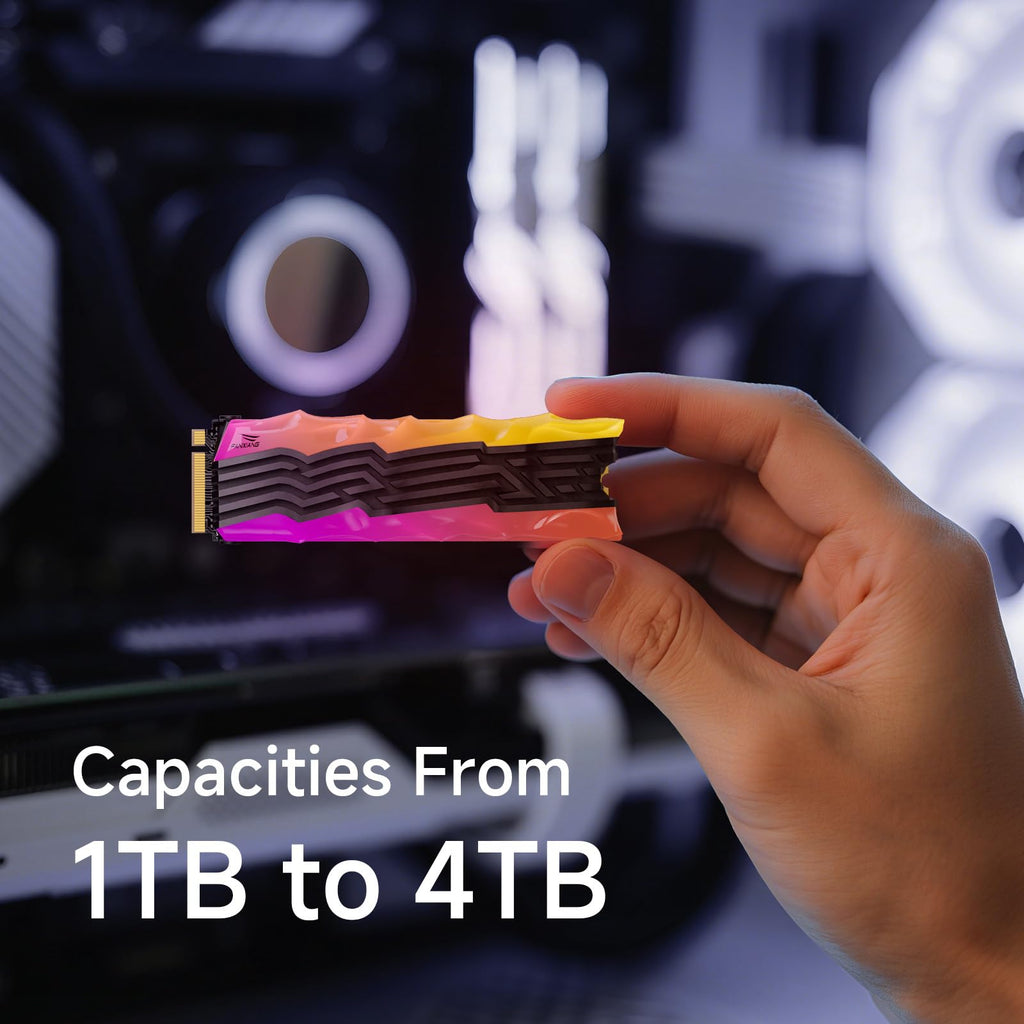 2TB NVMe M.2 SSD PCIe 4.0 Internal Solid State Drive with RGB Heatsink H3598