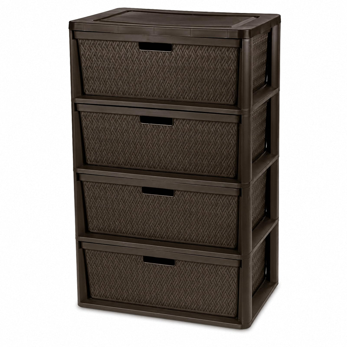 Wide 4-Drawer Storage Organizer Tower with Removable Bins V3593