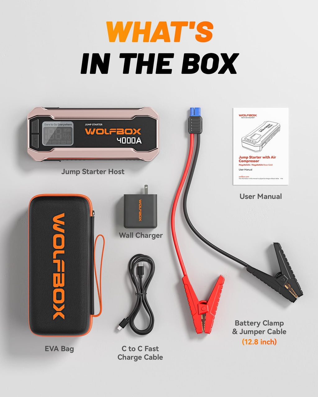 12V Pink Portable Car Jump Starter with 65W Quick Charger Q232
