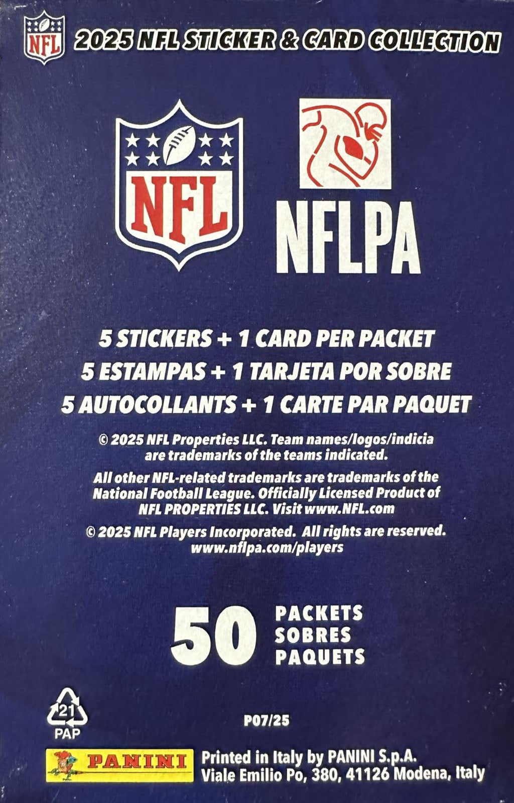 Football Sticker Collection Unopened Box with 50 Packs F27928