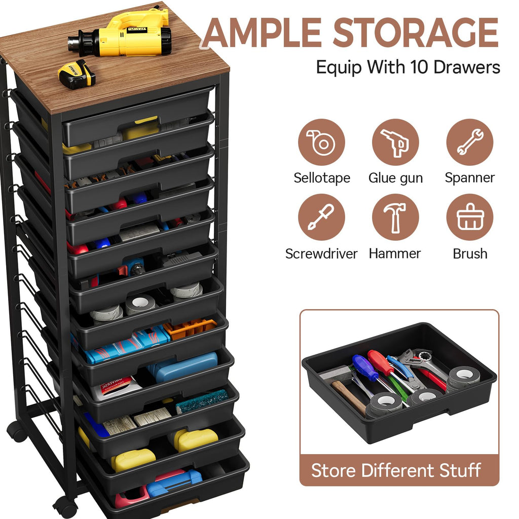 Rolling Cart with 12 Drawers V65856