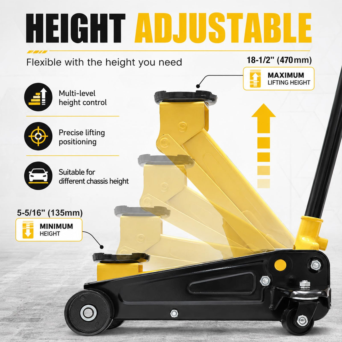 3 Ton Low Profile Hydraulic Floor Jack, 6000LBS F123714