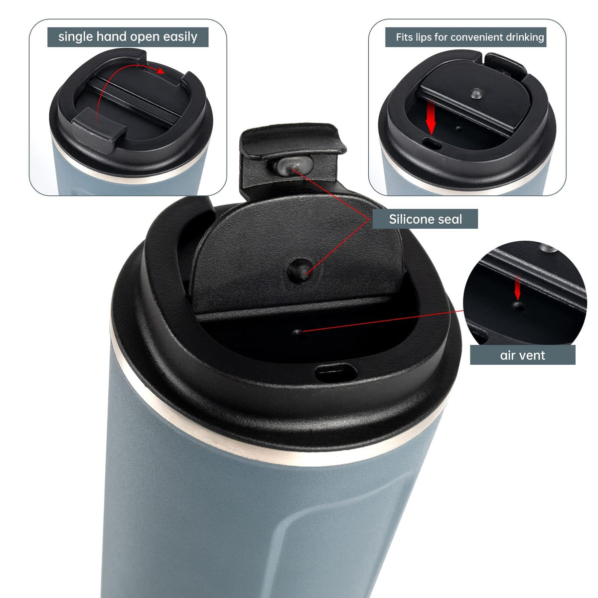 17oz Insulated Stainless Steel Travel Coffee Mug O55824