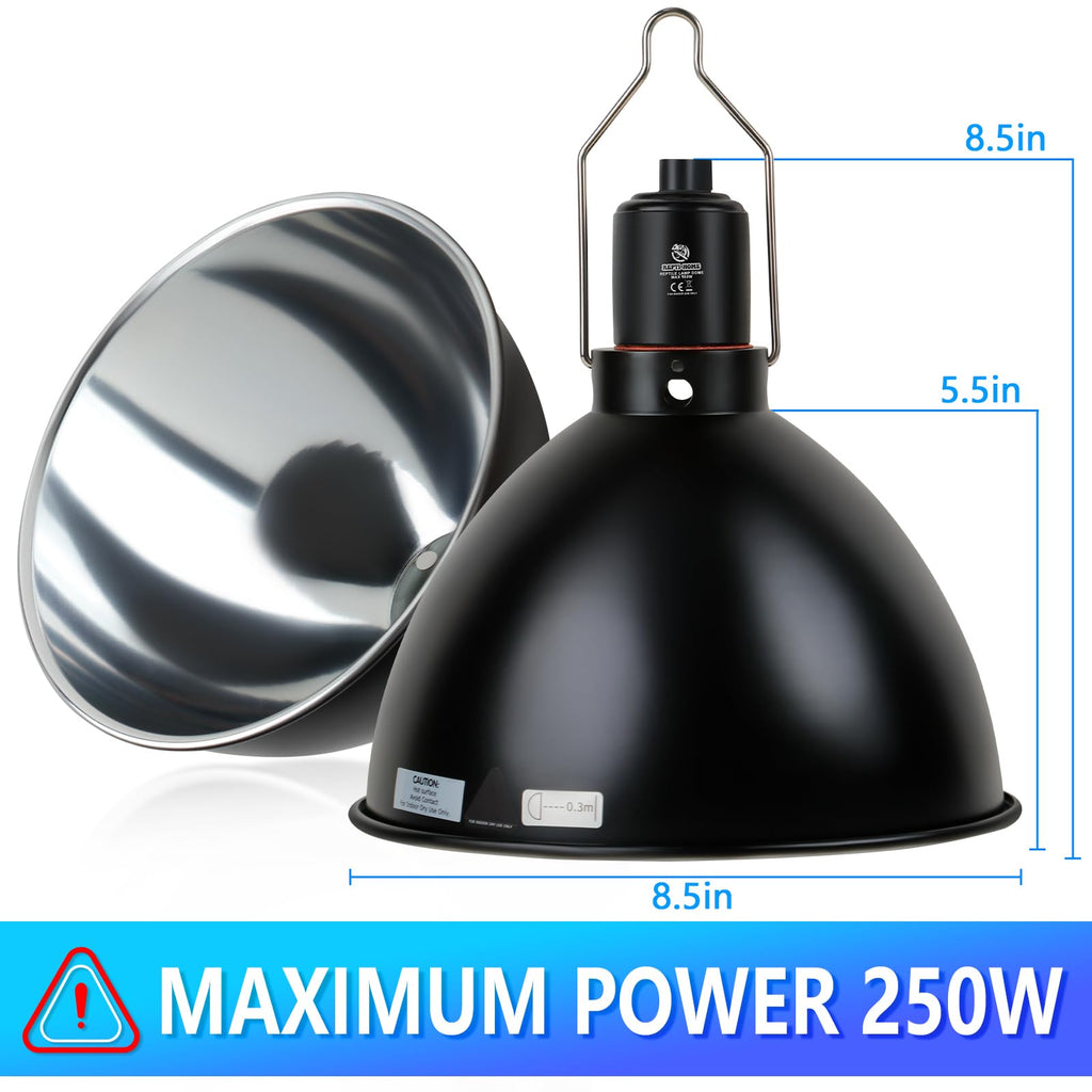 8.5 inch Reptile Heat Lamp Fixture M839
