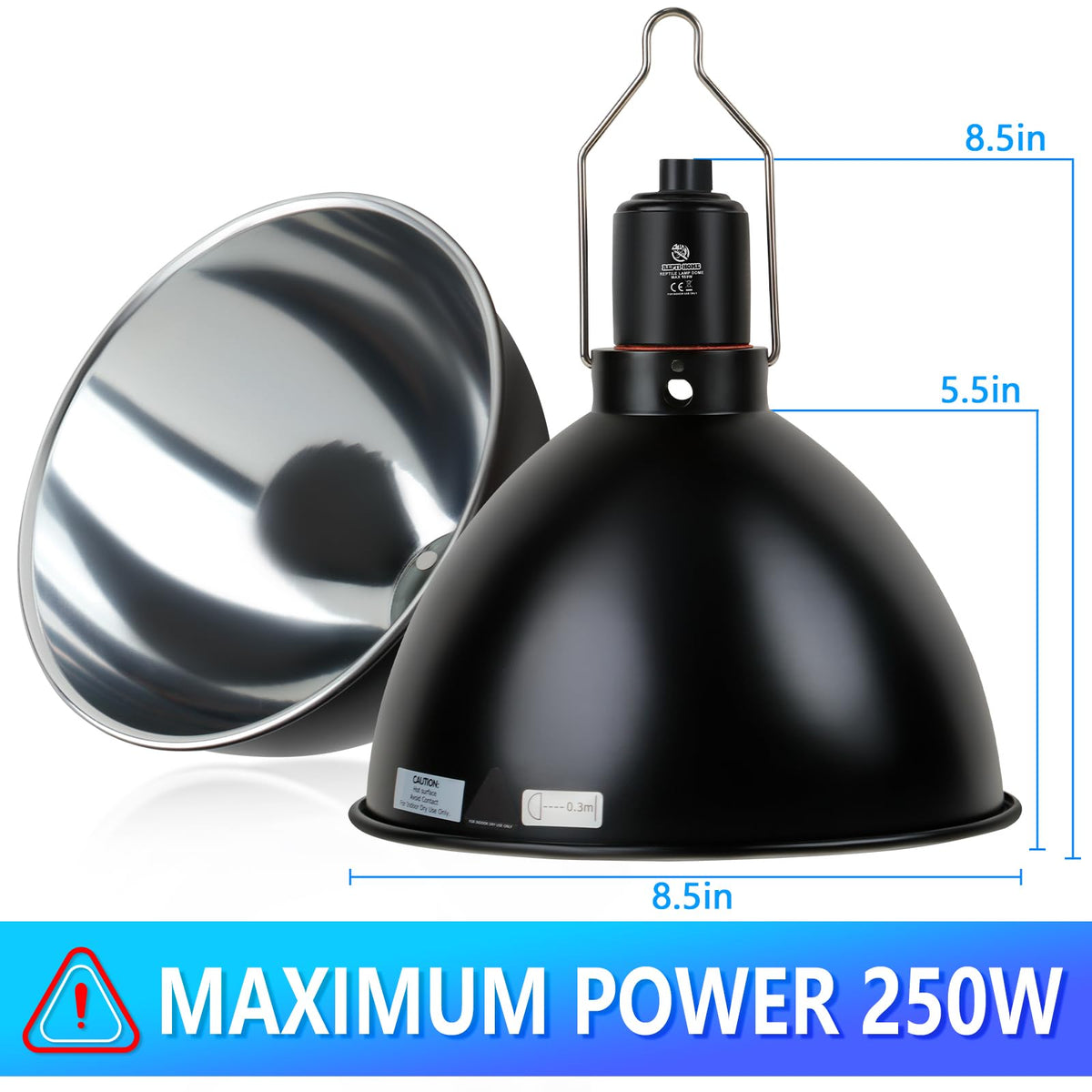 8.5 inch Reptile Heat Lamp Fixture M839