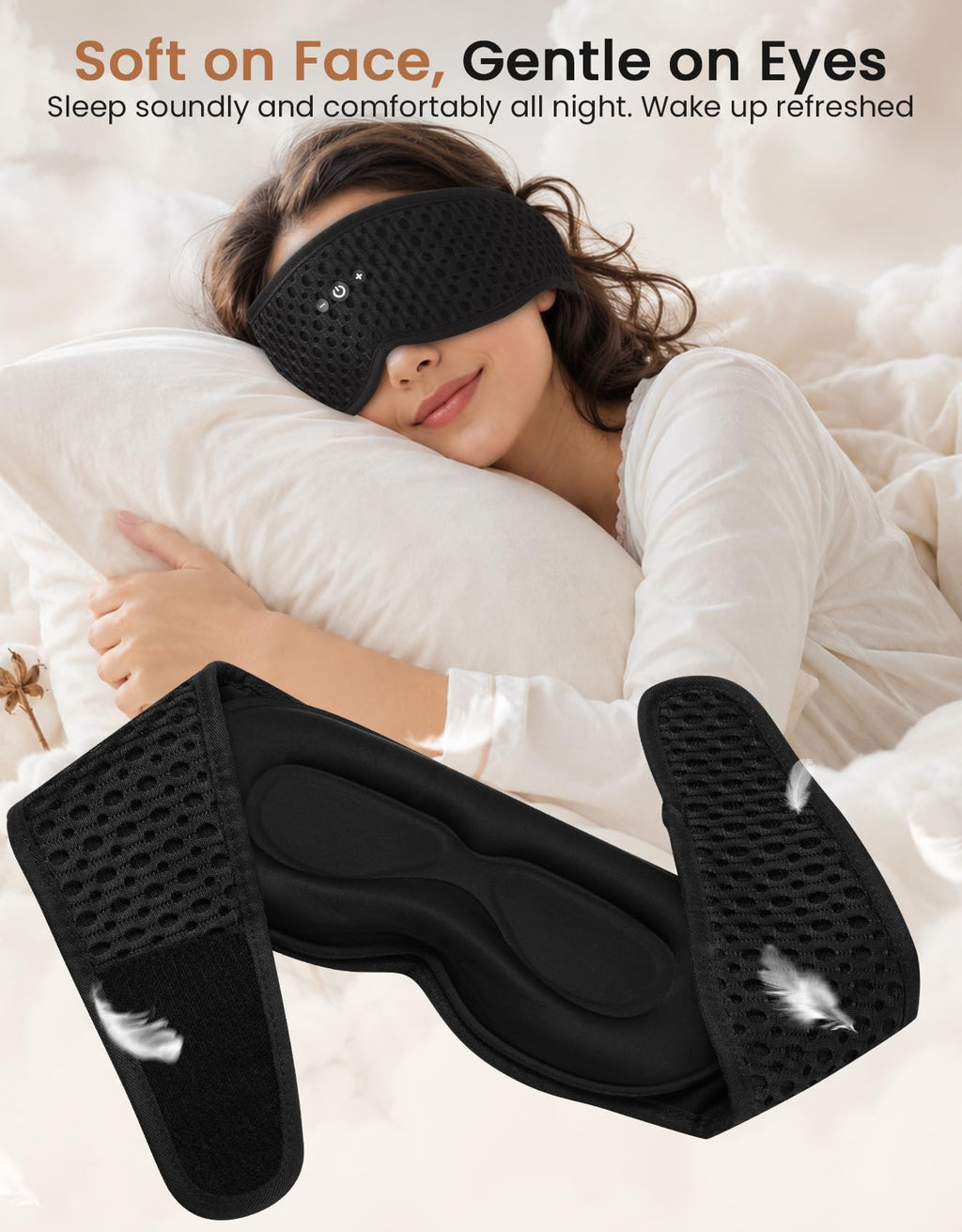 Bluetooth Sleep Mask with Adjustable Speakers N40364