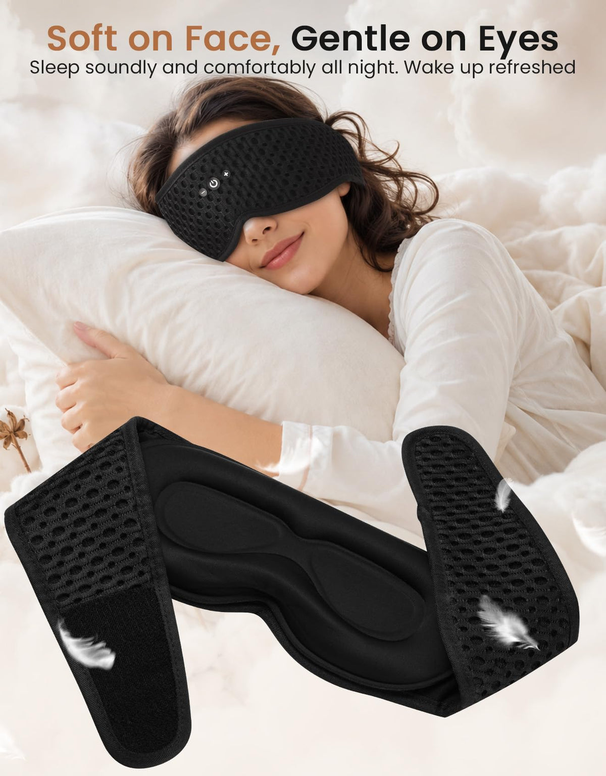 Bluetooth Sleep Mask with Adjustable Speakers N40364
