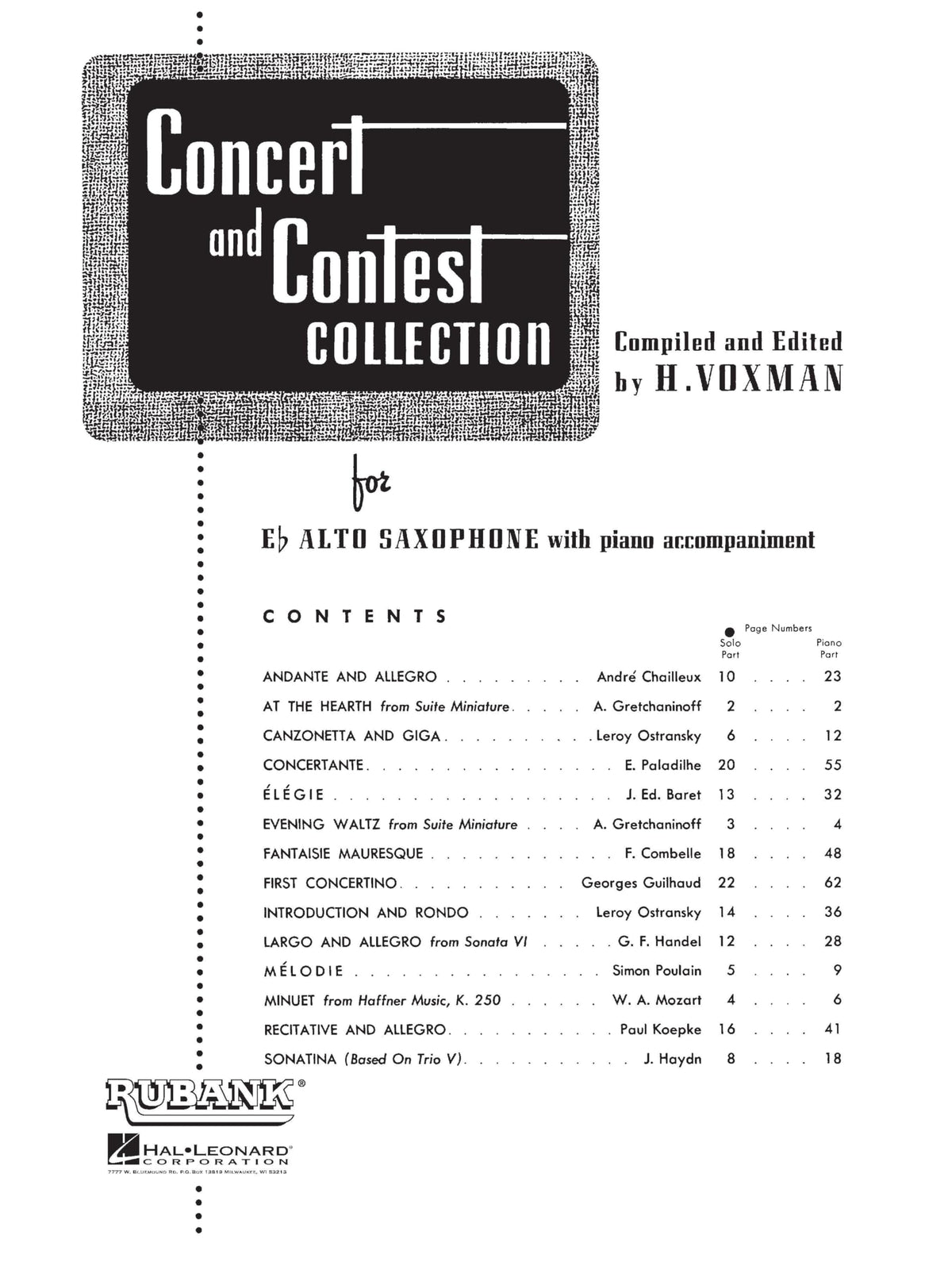Alto Saxophone Songbook and Sheet Music Y40461
