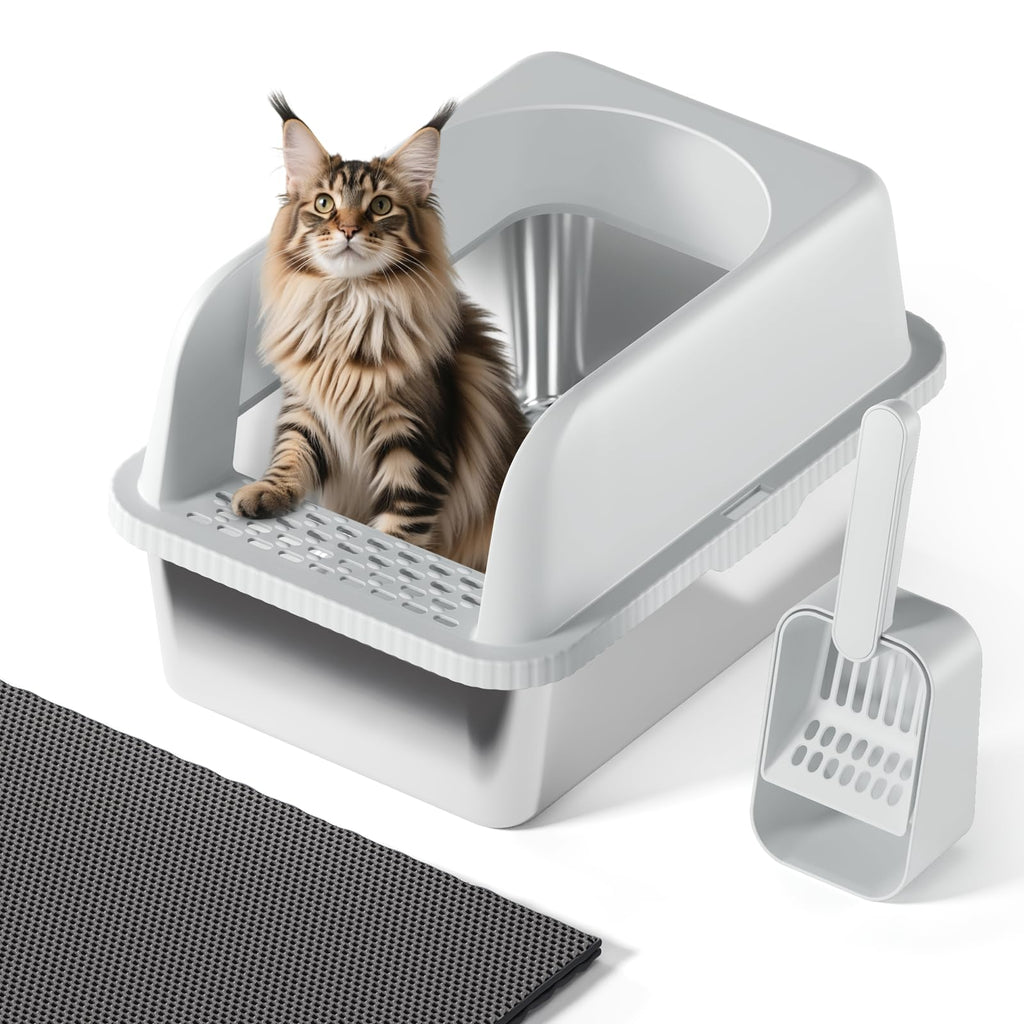 Stainless Steel Cat Litter Box with Lid E65725