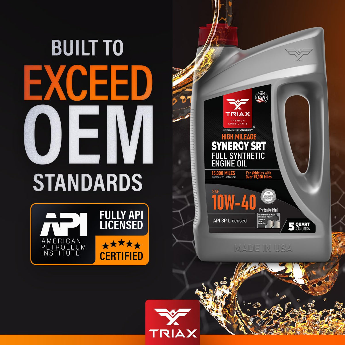 10W-40 Full Synthetic Engine Oil 5 Quart Z142