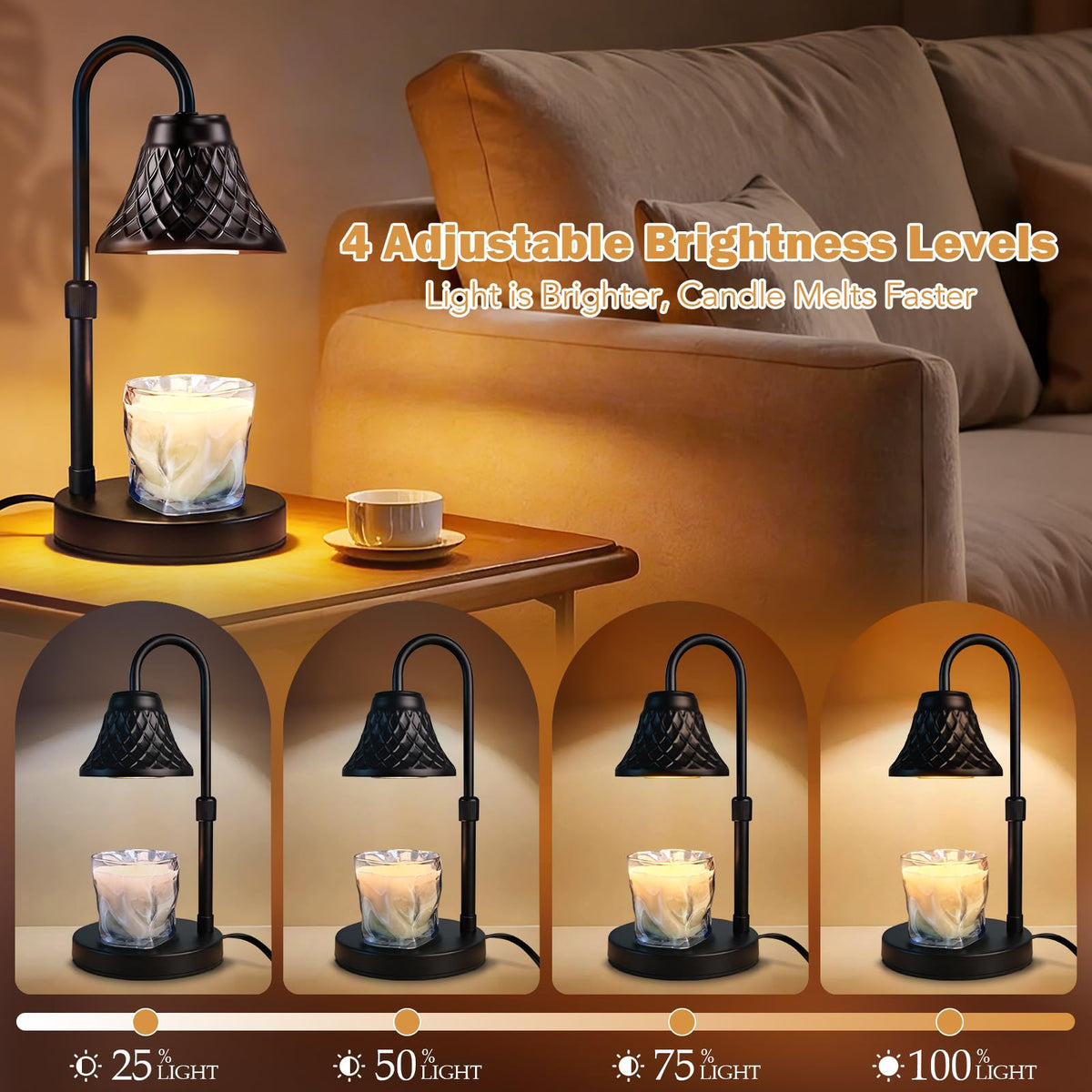 Adjustable Candle Warmer Lamp with Timer S420886