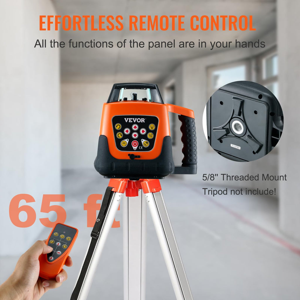 Red 360 Degree Self Leveling Rotary Laser Level Kit with Tripod S817140