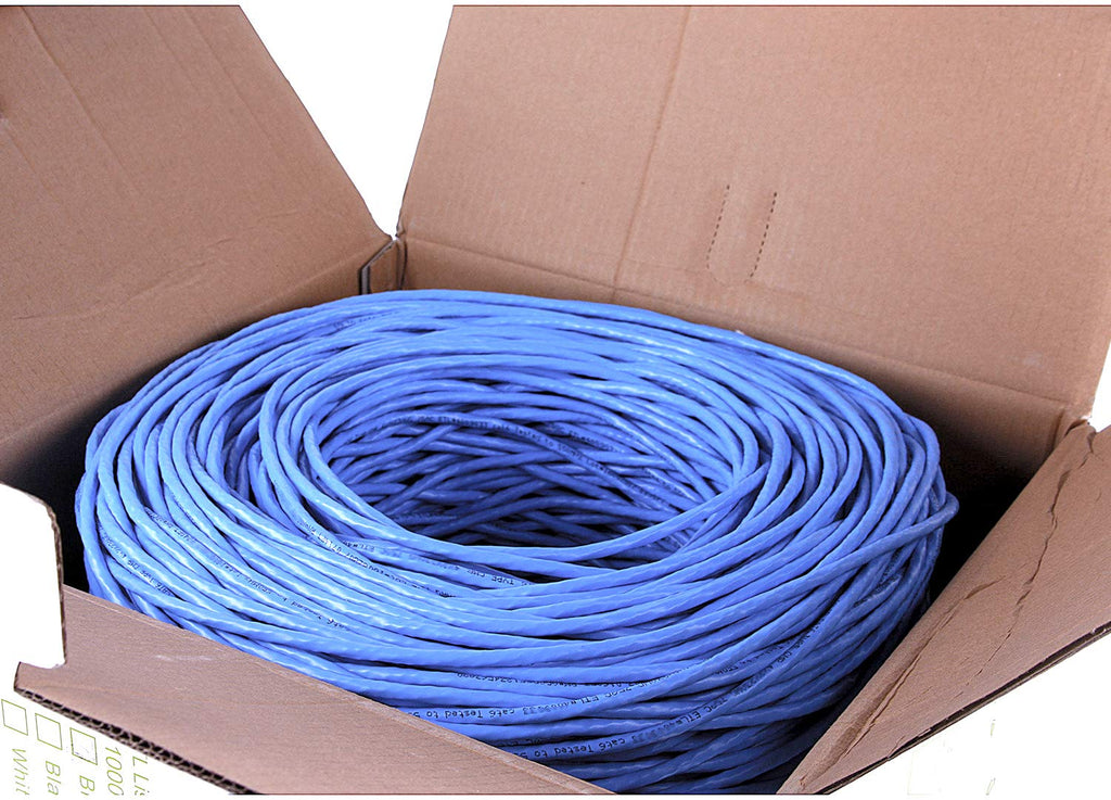 Blue Cat6 1000ft 23AWG UTP Ethernet Cable Z969