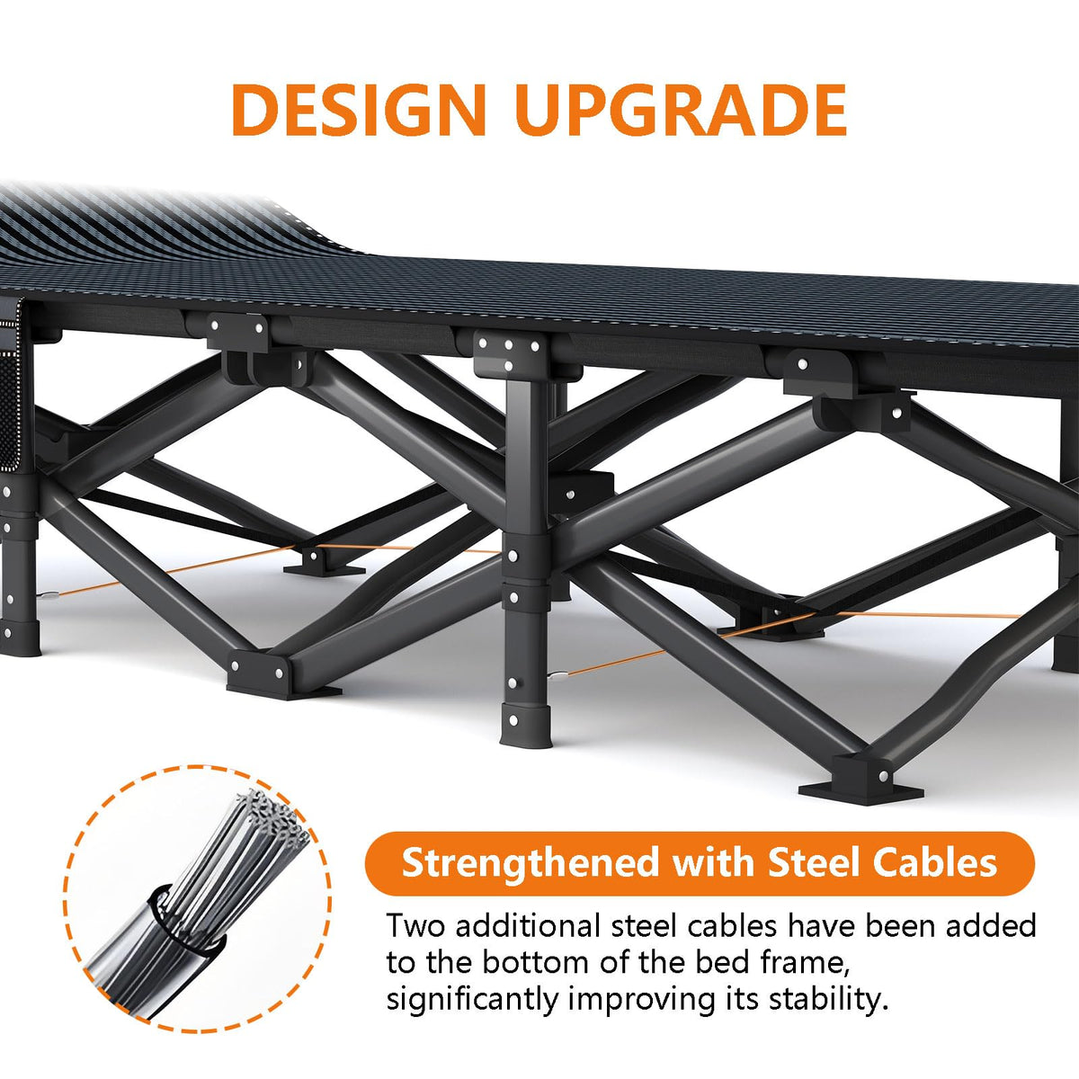 31.5" Wide Camping Cot with Pad O725271