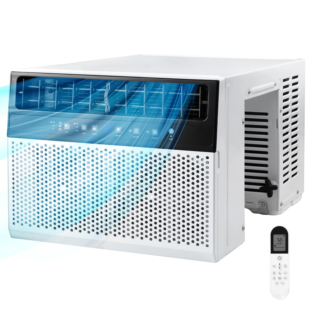 U-Shaped 10,000BTU Window Air Conditioner with Full Window View, Ivory White S622875
