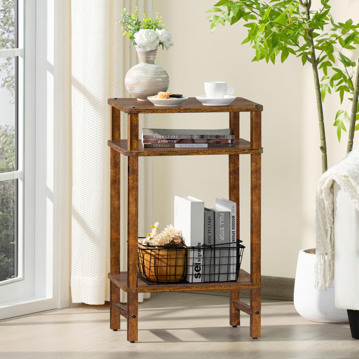 Brown Industrial End Tables E41581