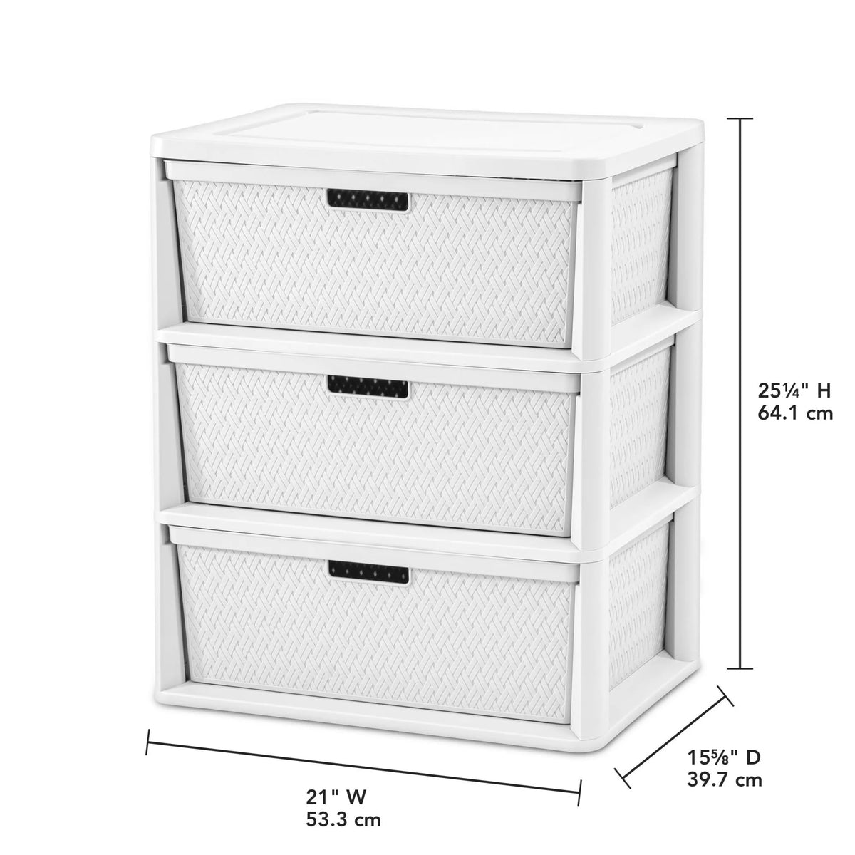 White 3 Drawer Storage Unit O739014