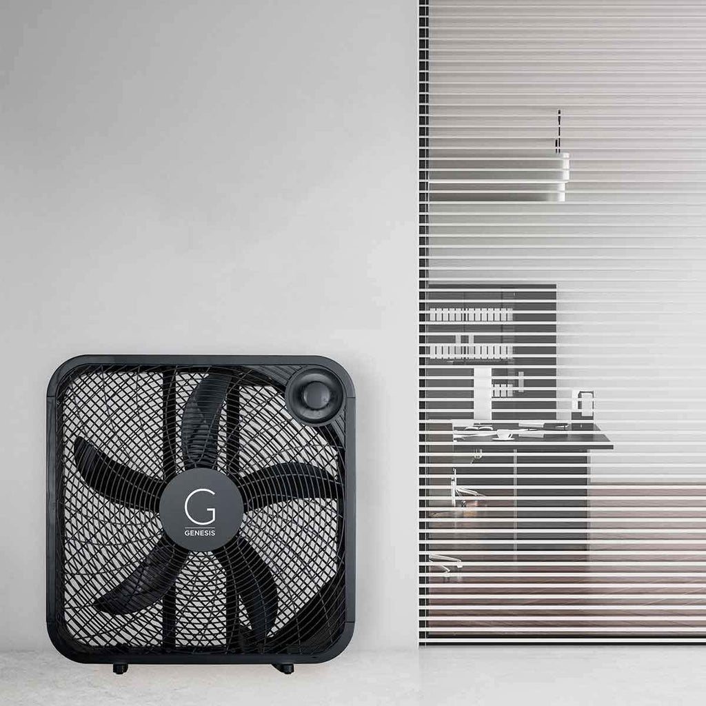 20" Box Fan, 3 Settings, Carry Handle, Black S843563