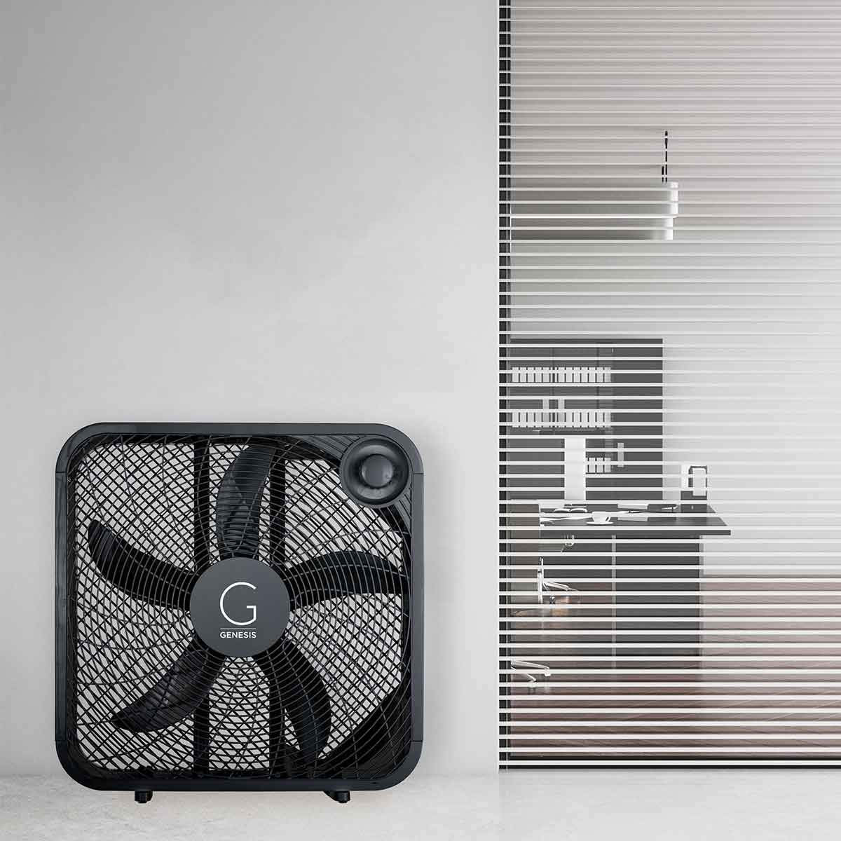 20" Box Fan, 3 Settings, Carry Handle, Black S843563