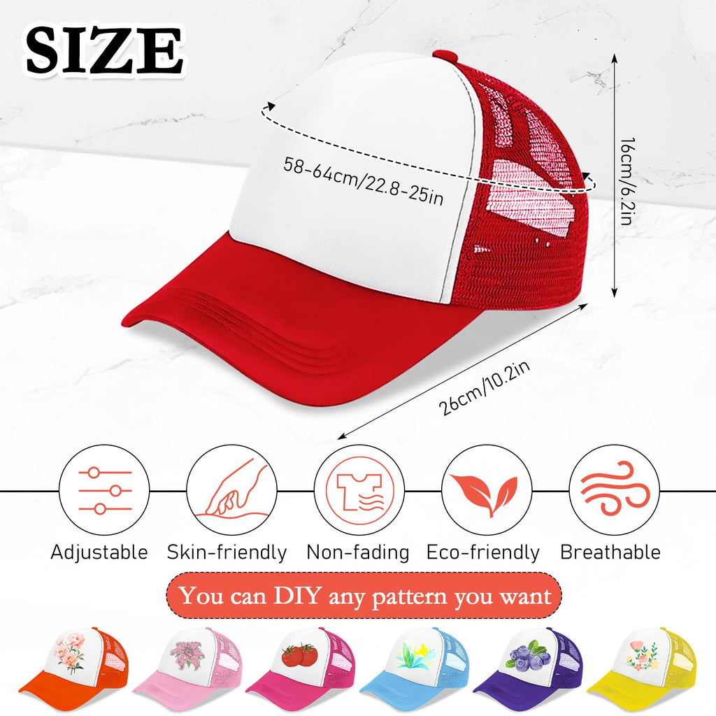 30 Pcs Kids Adjustable Mesh Trucker Hats I8548