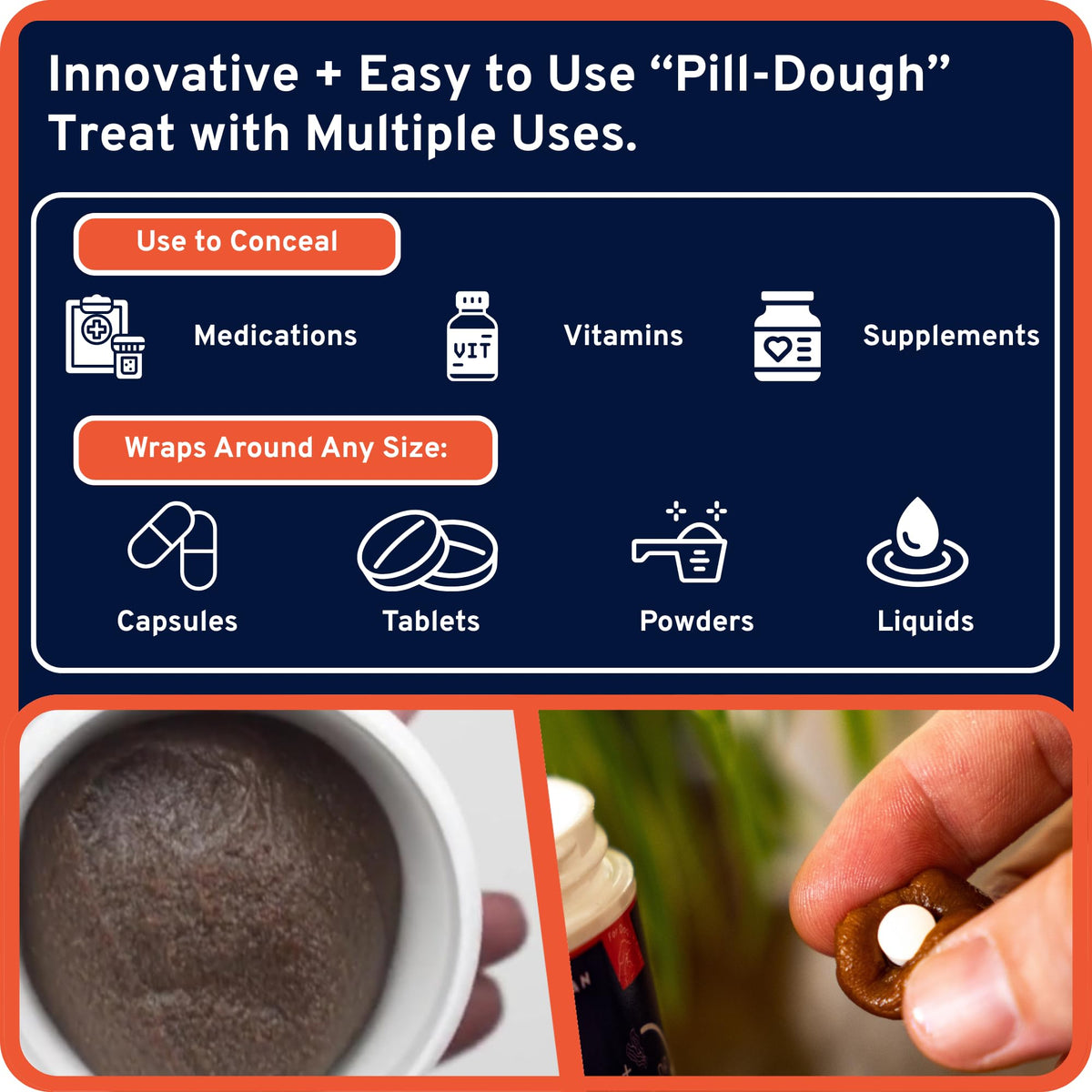 Probiotic Pill-Dough Treat Paste Wrap 3 Pack Bacon Y35660