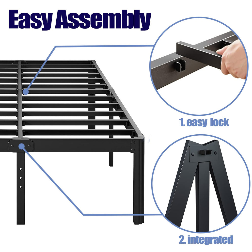 California King Heavy Duty Metal Platform Bed Frame with Round Corners C787826