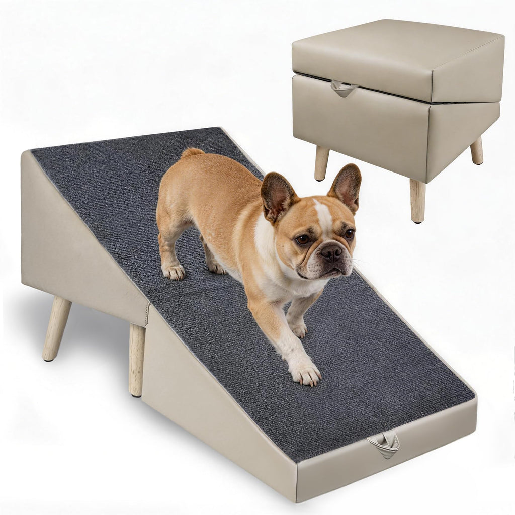 Foldable Non-Slip Wooden Dog Ramp Ottoman Y4295