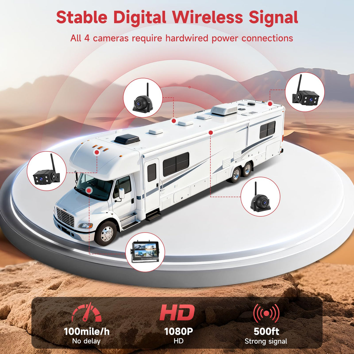 Wireless RV Backup Camera System V4974