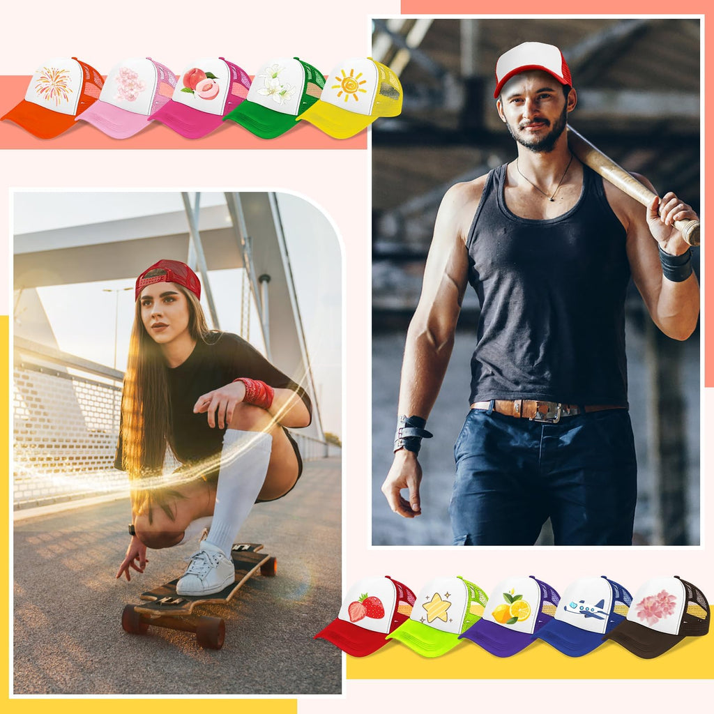 30 Pcs Kids Adjustable Mesh Trucker Hats I8548