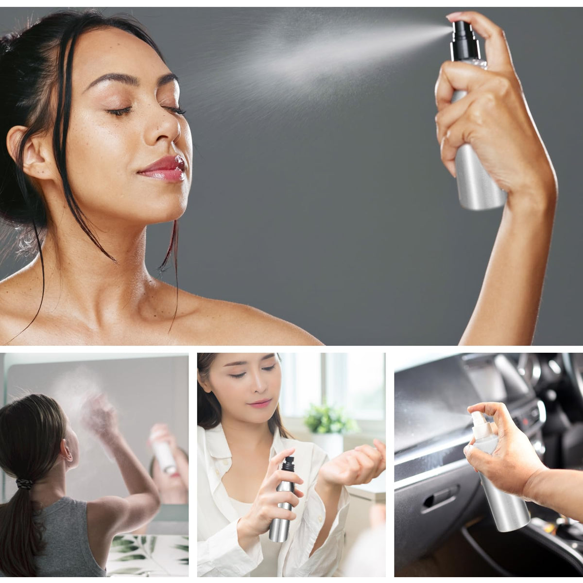 5 Pc 80 ml Aluminum Fine Mist Spray Bottles T353