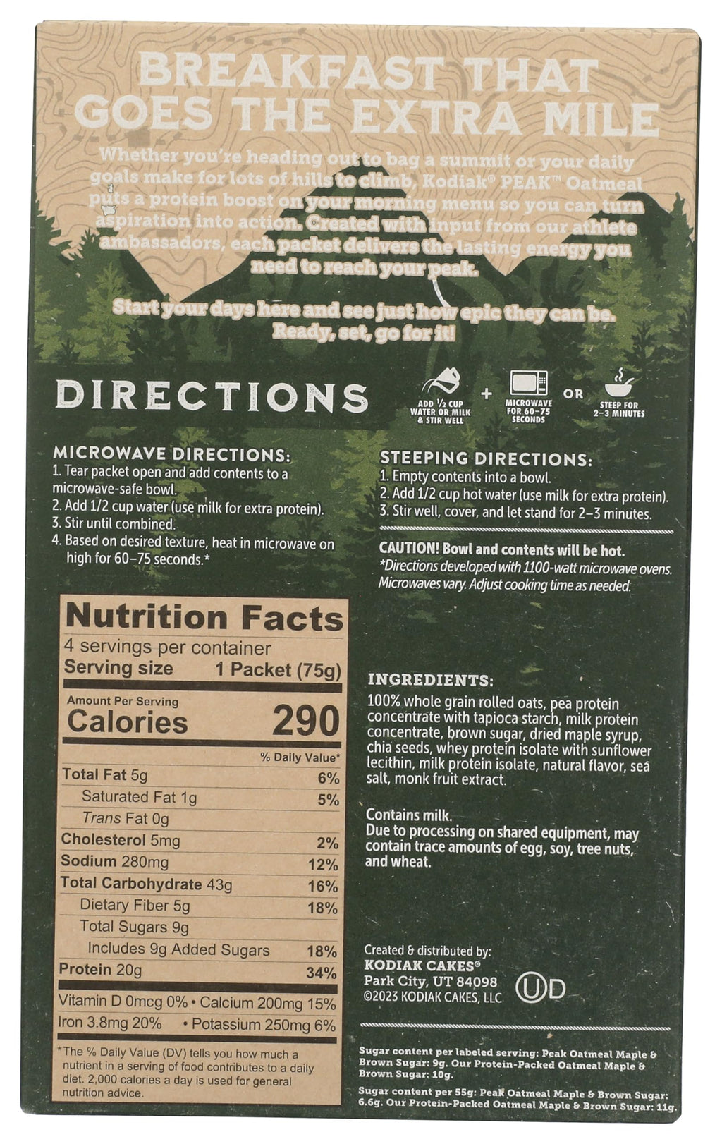 Instant Oatmeal Packets Maple Brown Sugar High Protein 4 Packets T934607
