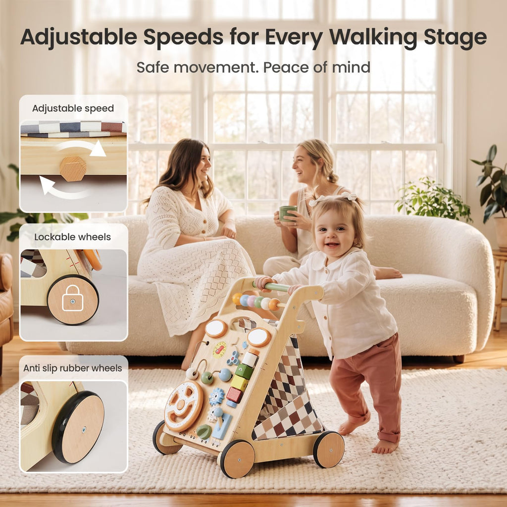 Wooden Baby Walker with Wheels N463396