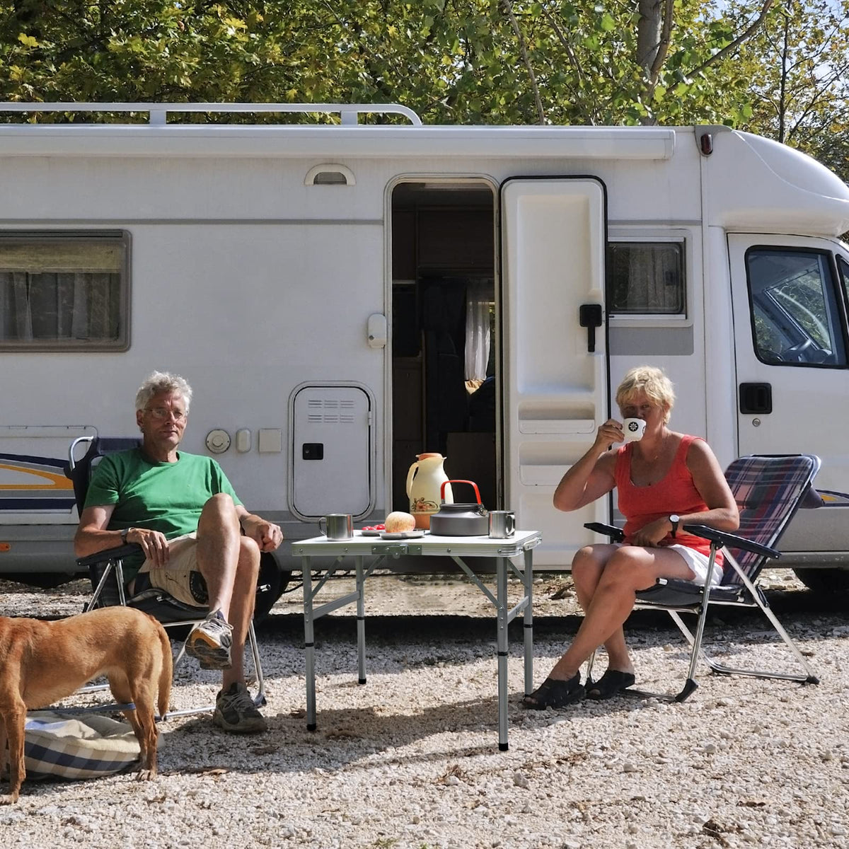 Folding Camping Table with Adjustable Legs K71321