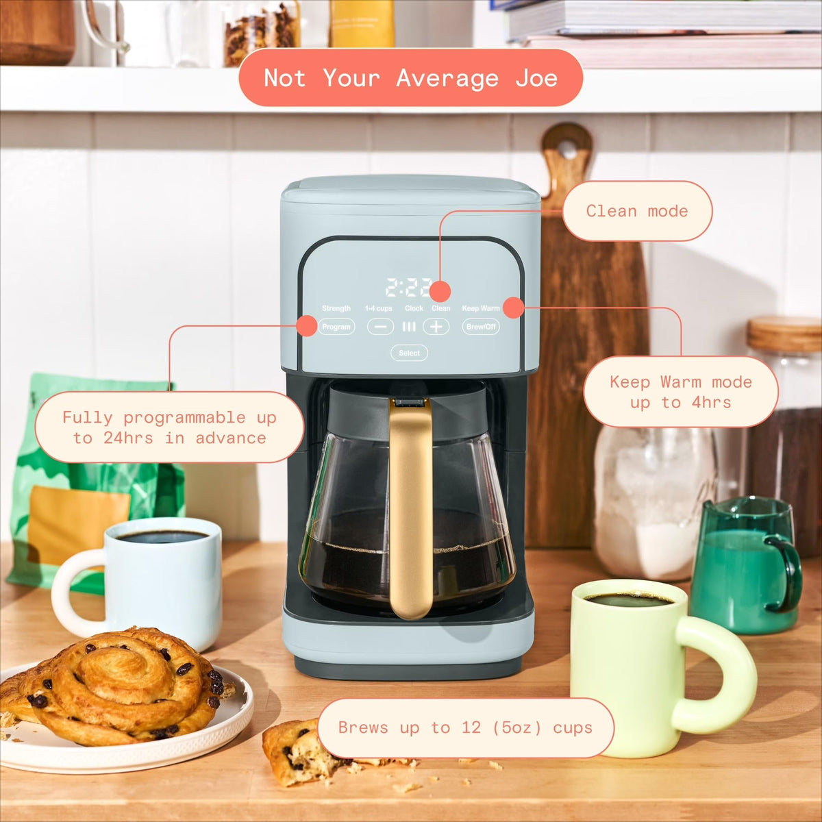 12-Cup Programmable Drip Coffee Maker G358314