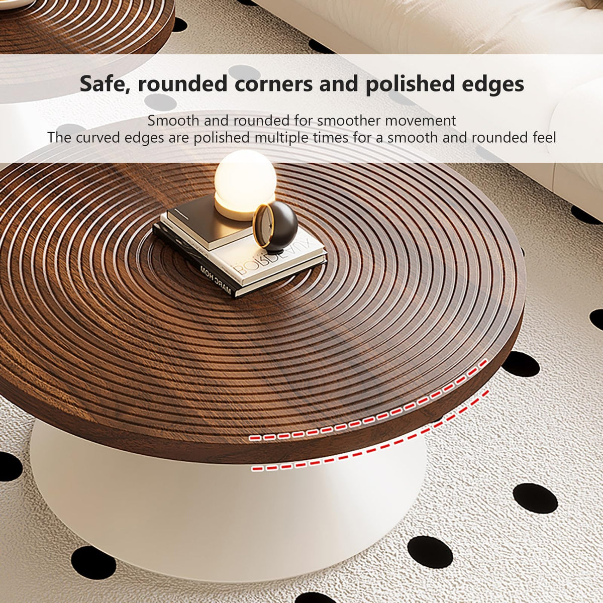 Round Storage Coffee Table Y936