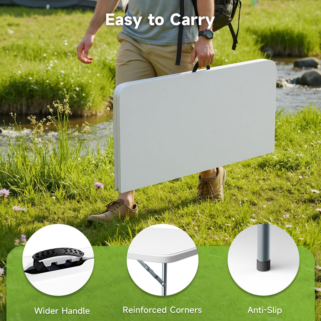 3 ft Square Folding Card Table with Carrying Handle C10124